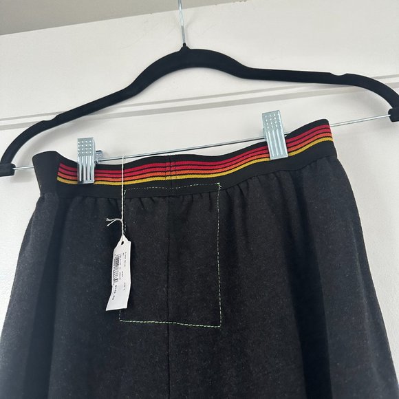 Aviator Nation Sweatpants Logo Stripe Elastic Waistband Black Unisex Sz Small - Picture 7 of 9